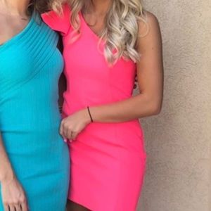 Whitefox boutique pink off shoulder dress